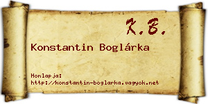 Konstantin Boglárka névjegykártya